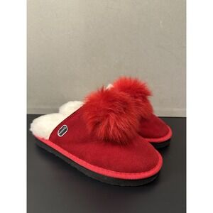 Bearpaw Alexia Red Sheepskin Slippers Size 7